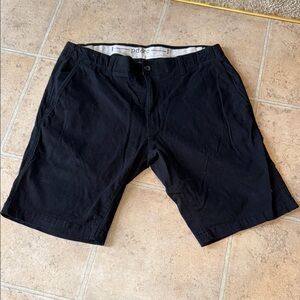 PD&C Black Flat Front Shorts Classic Style